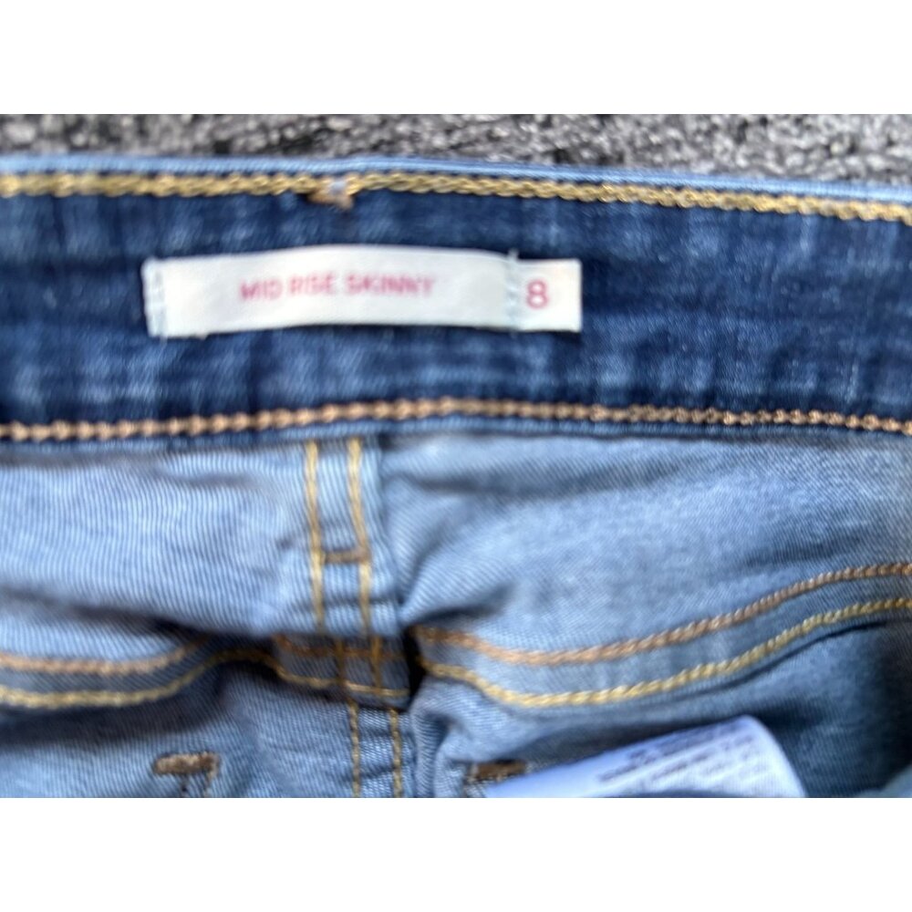 Levi Strauss Co Mid Rise Skinny Jeans Blue Wash Women's Size 8 - Picture 2 of 8